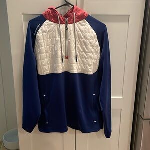 Peter Millar Hyperlight Weld Hybrid Half-Zip Hoodie (Large) EUC